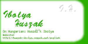 ibolya huszak business card